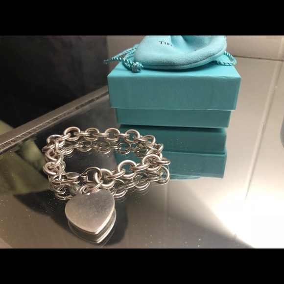 Tiffany & Co. Jewelry - Tiffany & Co. Sterling Silver Heart Tag Bracelet